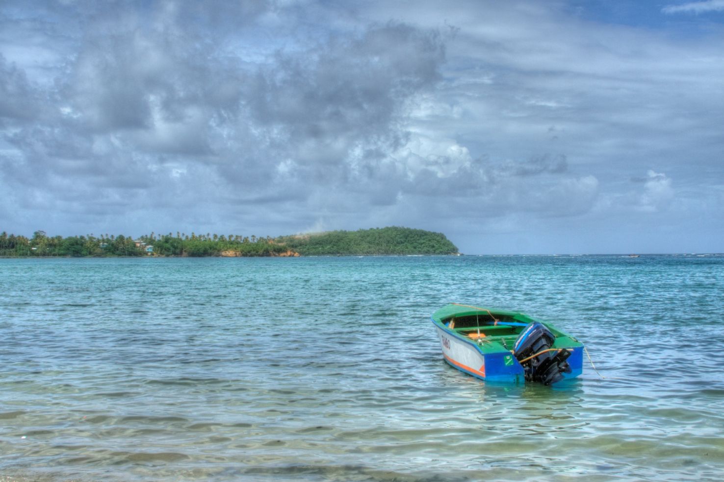 A boat on the Caribbean waters of Grenada