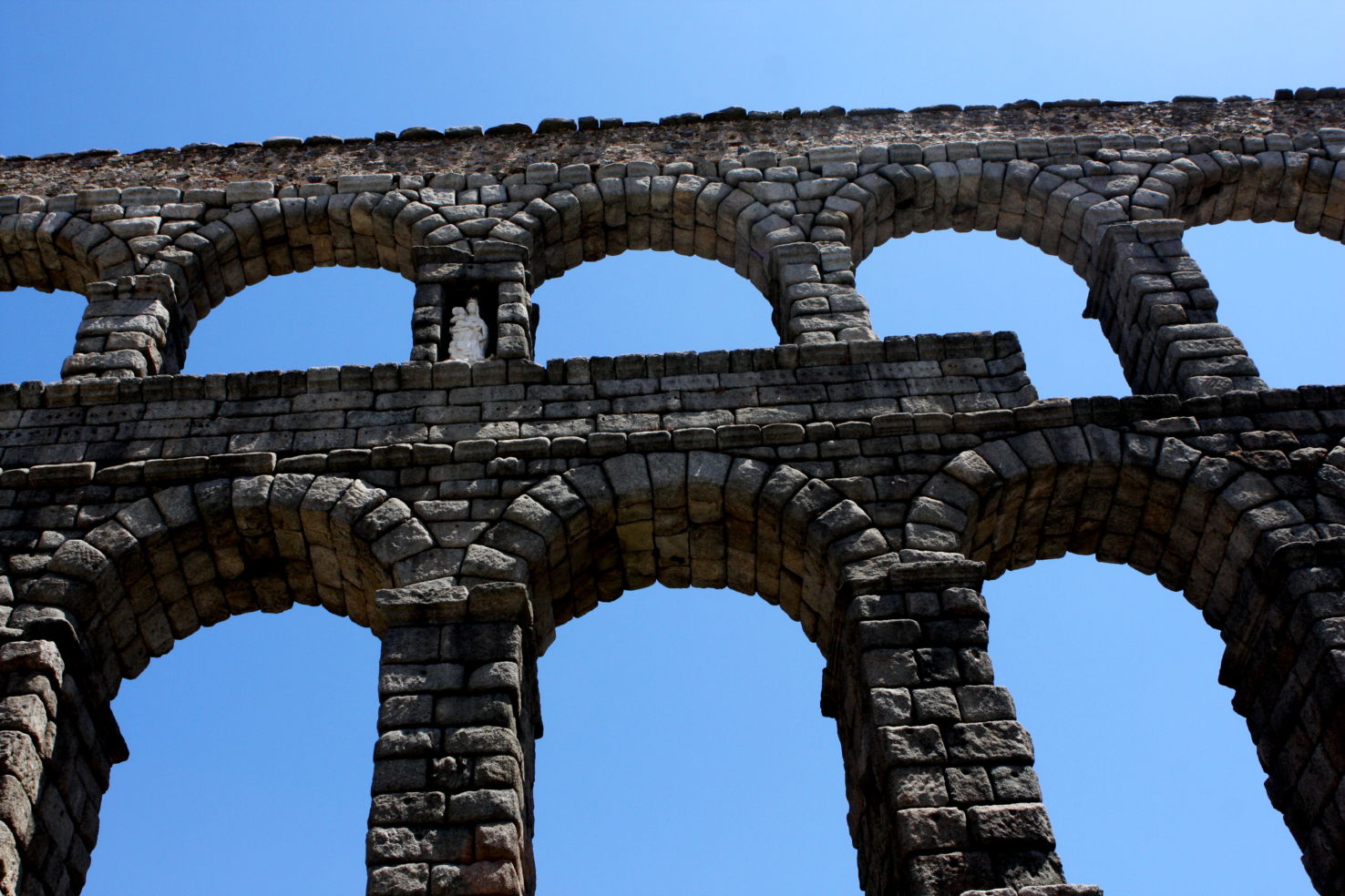 An ancient aqueduct in Avila, Spain