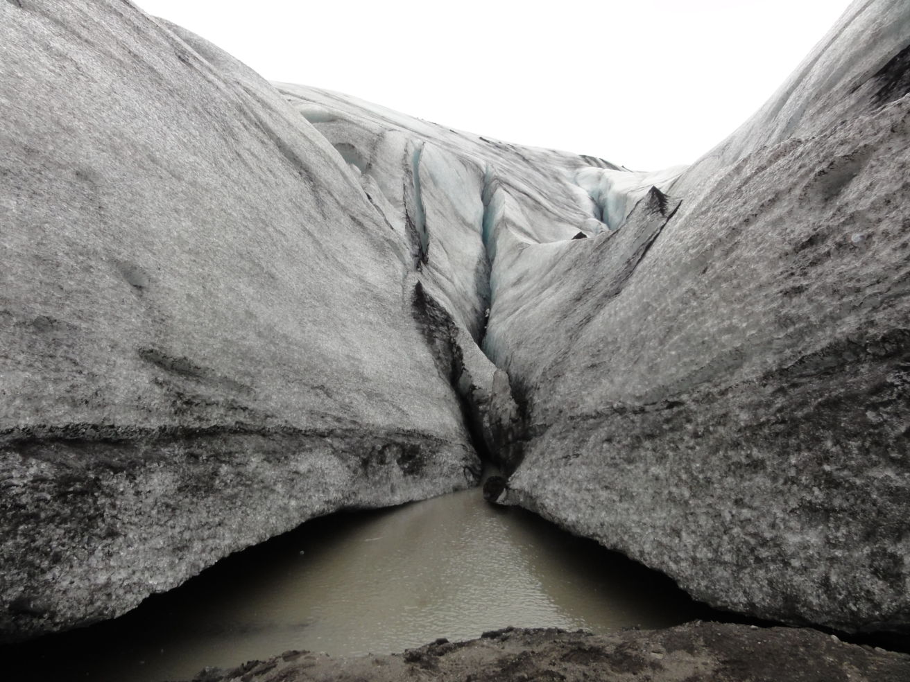 Up close to a glacier in Iceland