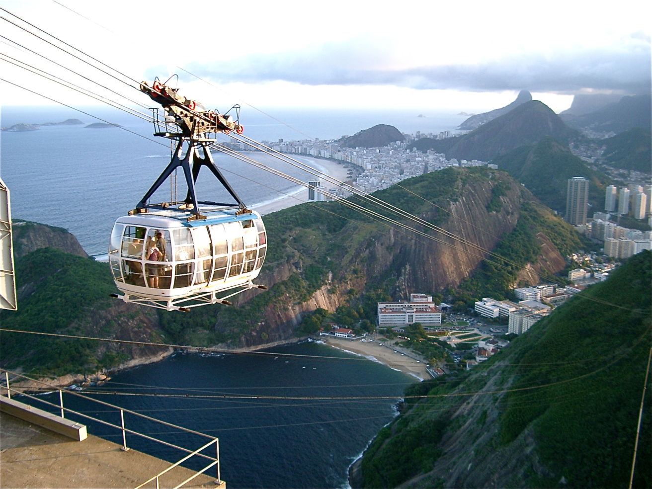 view from the top of Sugarloaf Mountain in Rio de Janiero, Brazil