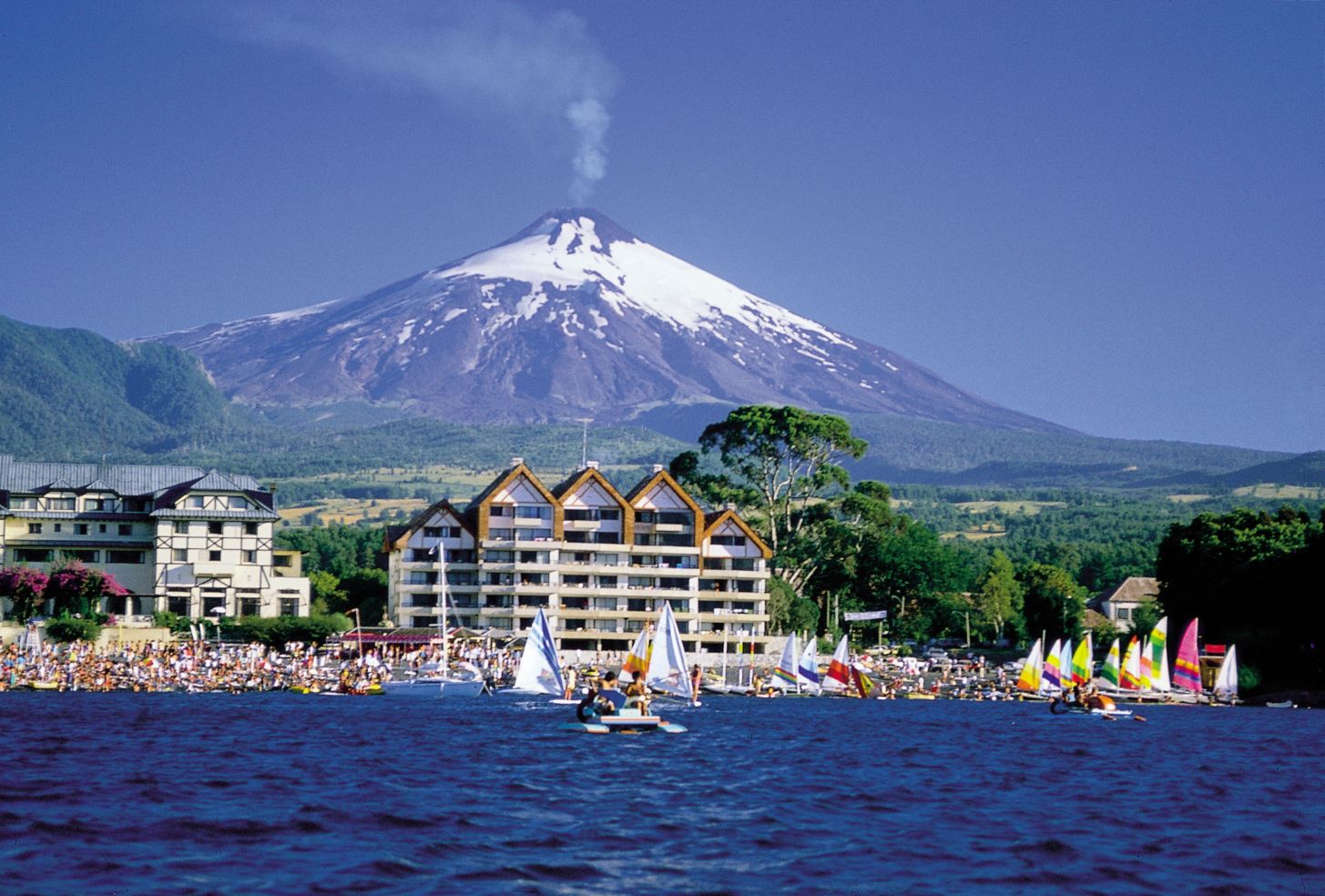 View of Villarrica Volcano in Chile