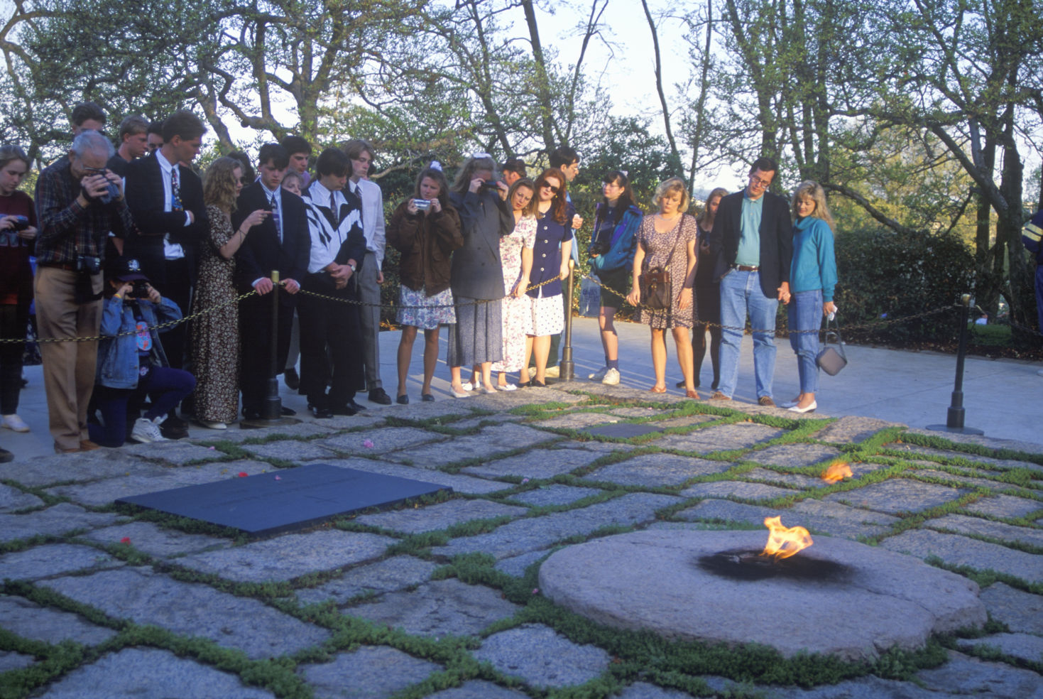 Grave of John F. Kennedy at Arlington Cemetery, Washington, D.C.