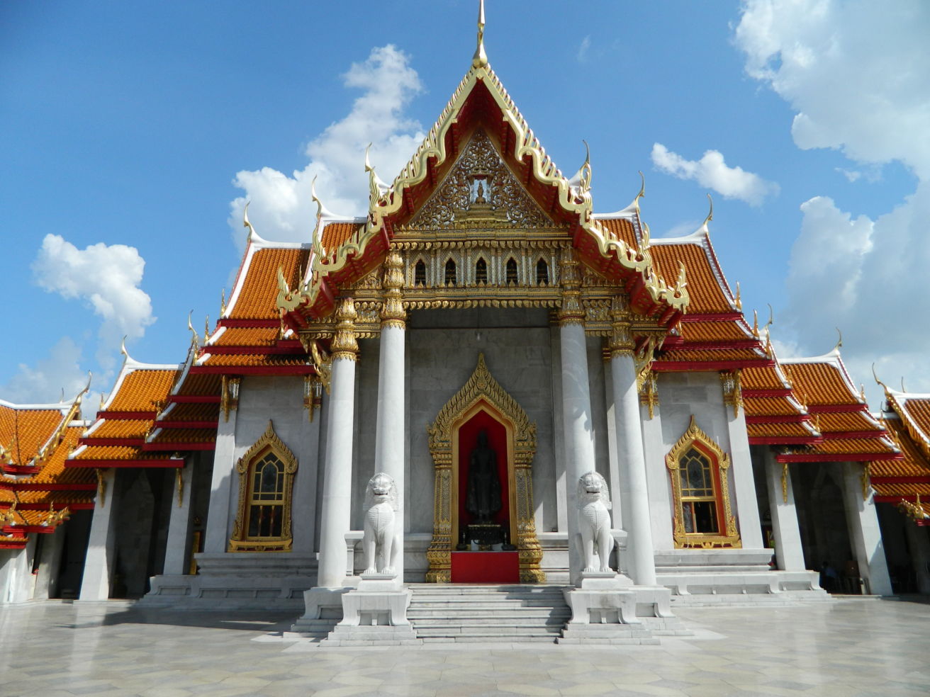 This is Wat Benchamabophit in Bangkok, Thailand.