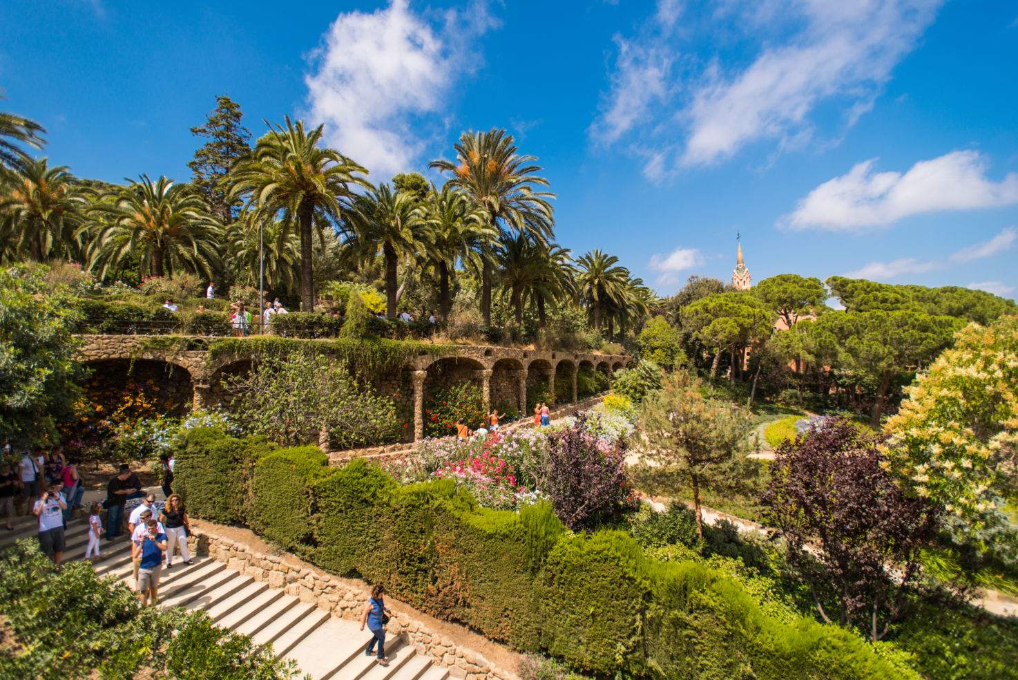 Park Guell in Barcelona, Spain.