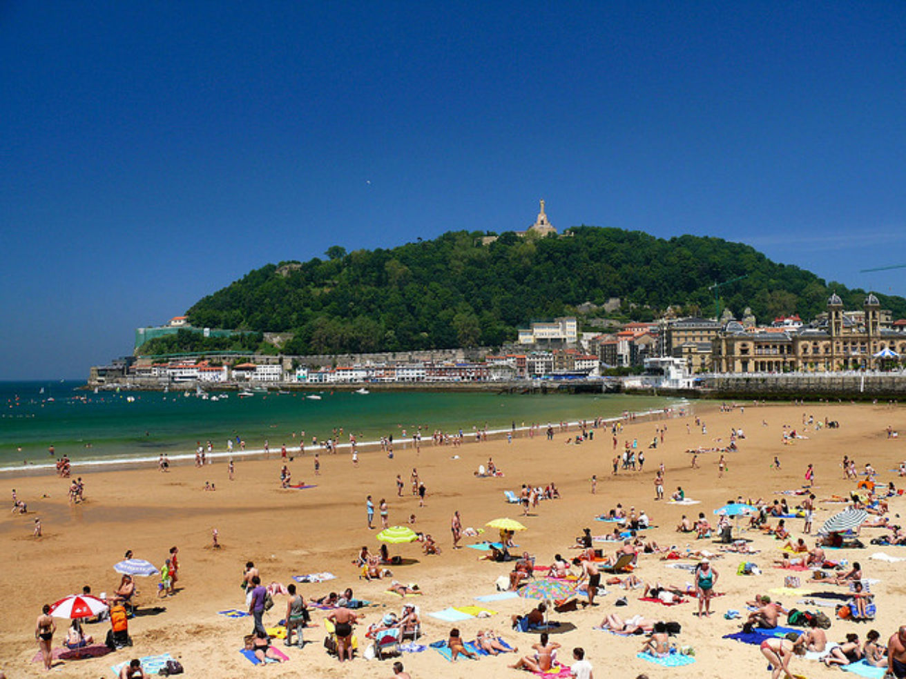 A beautiful beach in San Sebastian, Northern Spain
