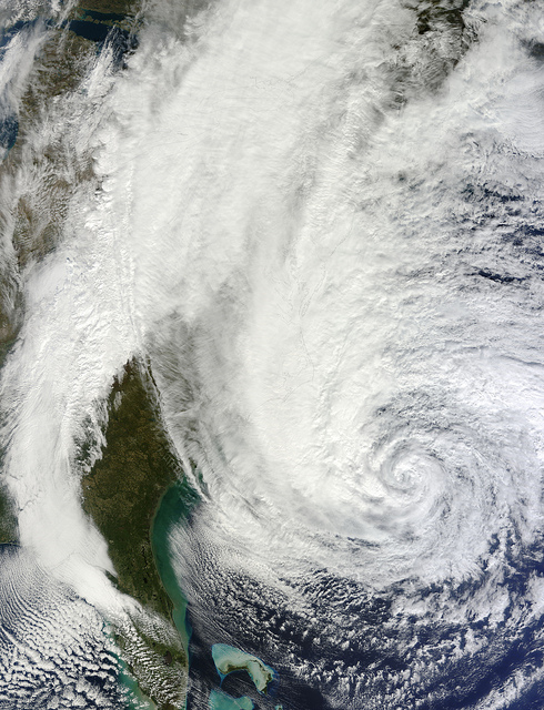 Hurricane Sandy off the Carolinas
