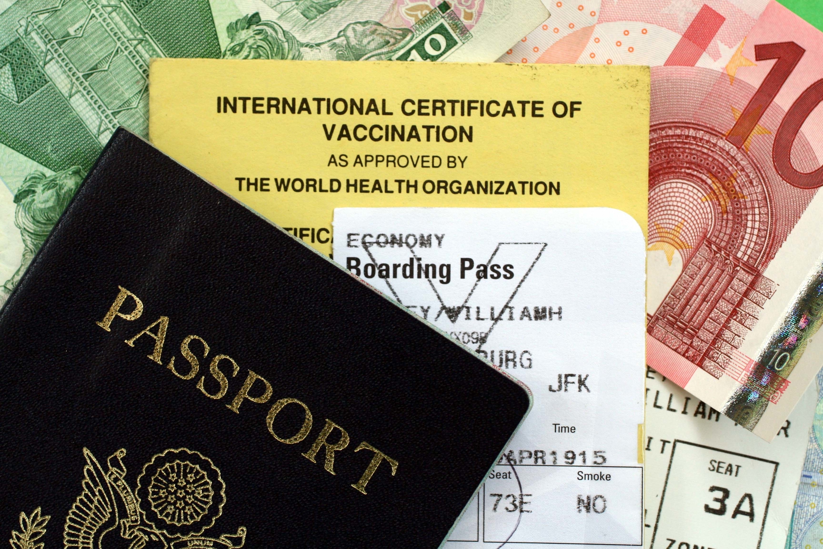 passport vaccine and travel papers