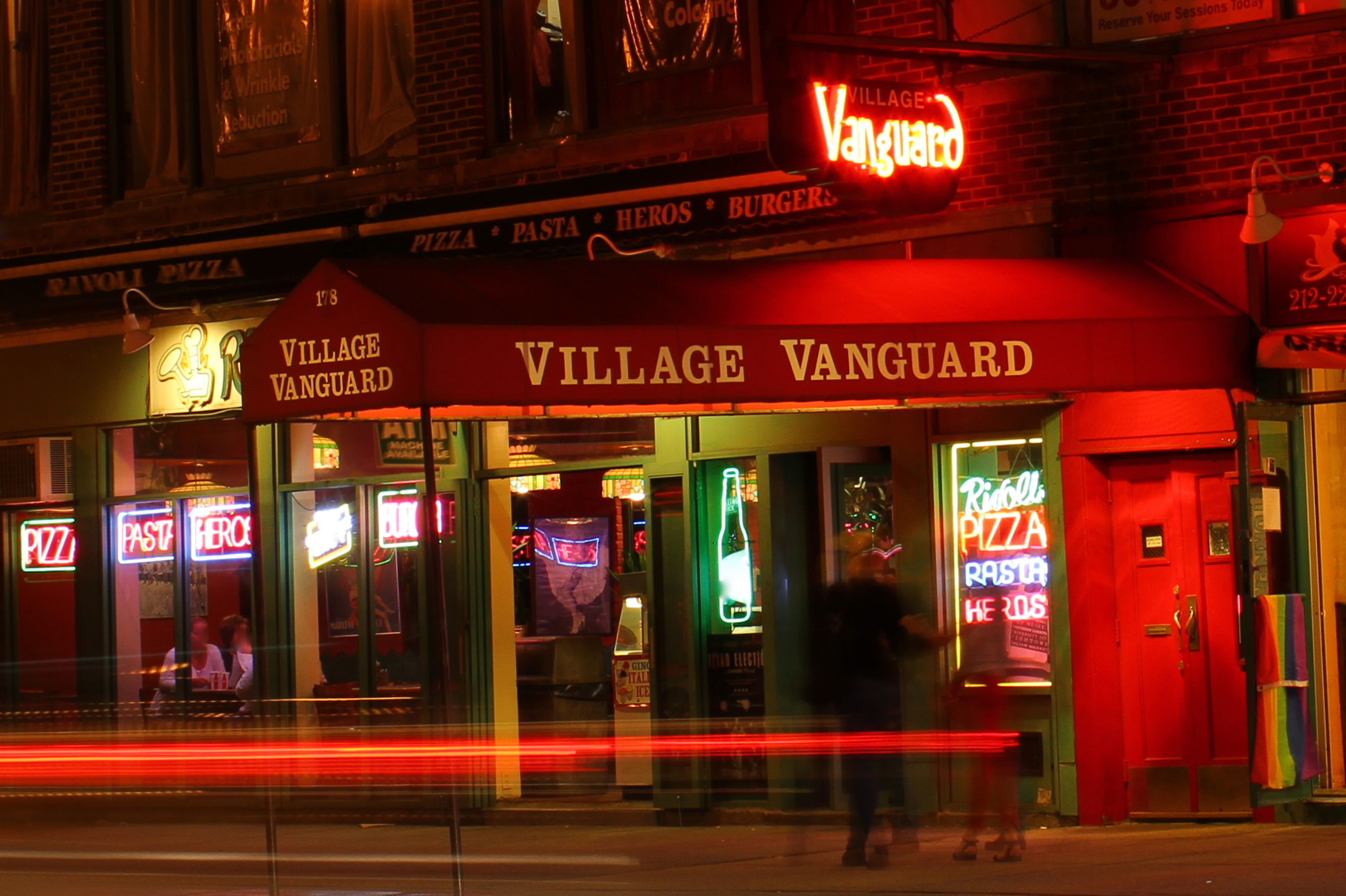 Outside of a Jazz Club at night